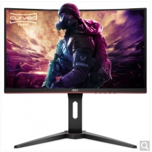 AOC C27G1 27英寸 VA曲面 144Hz高刷新率 双HDMI Adaptive-Sync同步技术 人体工学支架 游戏电竞显示器