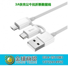 公牛二合一数据线USB转type