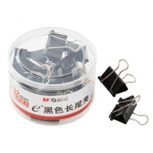 晨光（M&G）ABS92734 Eplus黑色长尾夹金属票据夹32mm24只/筒